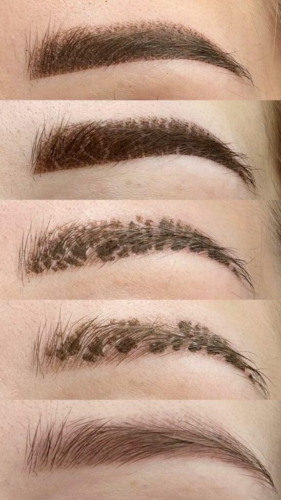 cicatrisation sourcils maquillage semi-permanent